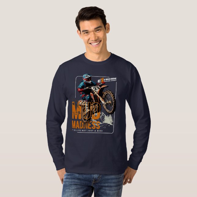 Camiseta Loucura | Capa longa masculina (Frente Completa)