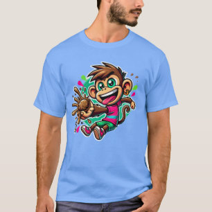 Camiseta Loucura com o macaco