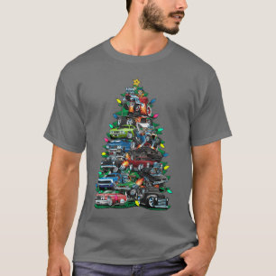 Camiseta Loucura de Carros Árvore de Natal Clássicos Muscle
