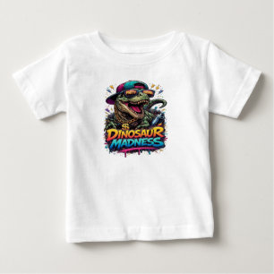 Camiseta Loucura de Dinossauro — Gráfico do T‑Rex Festa Ani