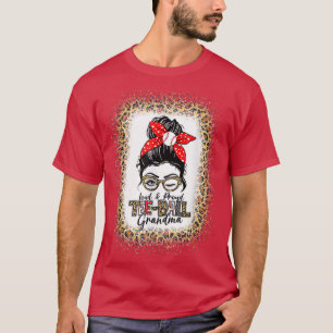 Camiseta Loud & Orgulhoso Tee Ball Vovó Mensageira Mãe Leop