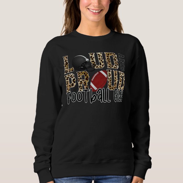 Camiseta Loud Proud Football Gigi Leopard  Football Grandma (Frente)