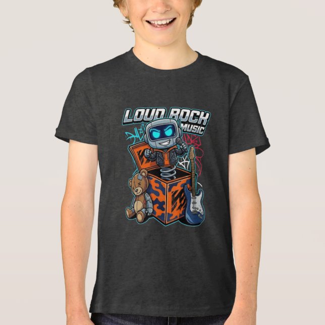 Camiseta Loud Rock Music Robot (Frente)