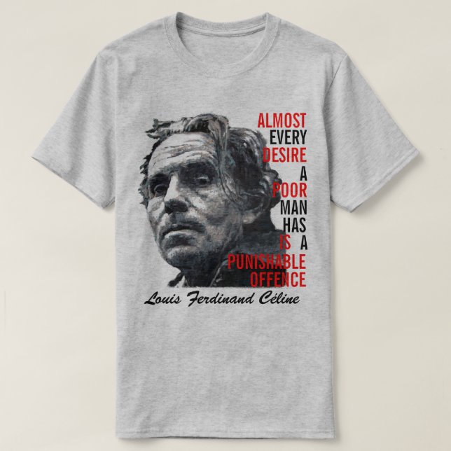 Camiseta Louis Ferdinand Celine (Frente do Design)