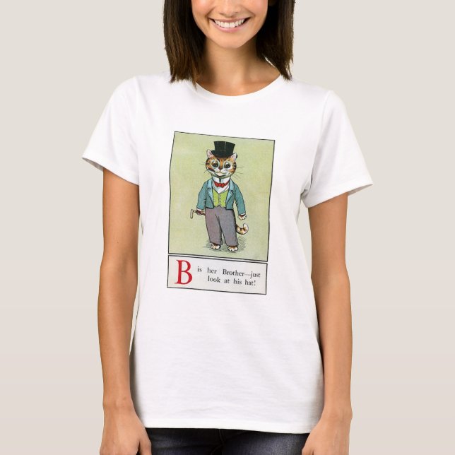 Camiseta Louis Wain, Gato Engraçado (Frente)