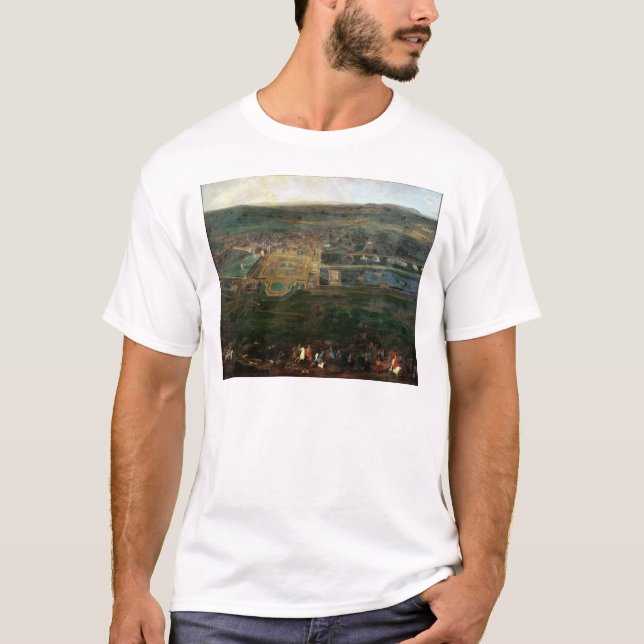 Camiseta Louis XIV que caçam perto do castelo de (Frente)