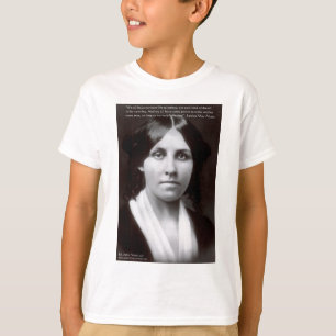 Camiseta Louisa May Alcott & "Purpose/Dream" Citação de p