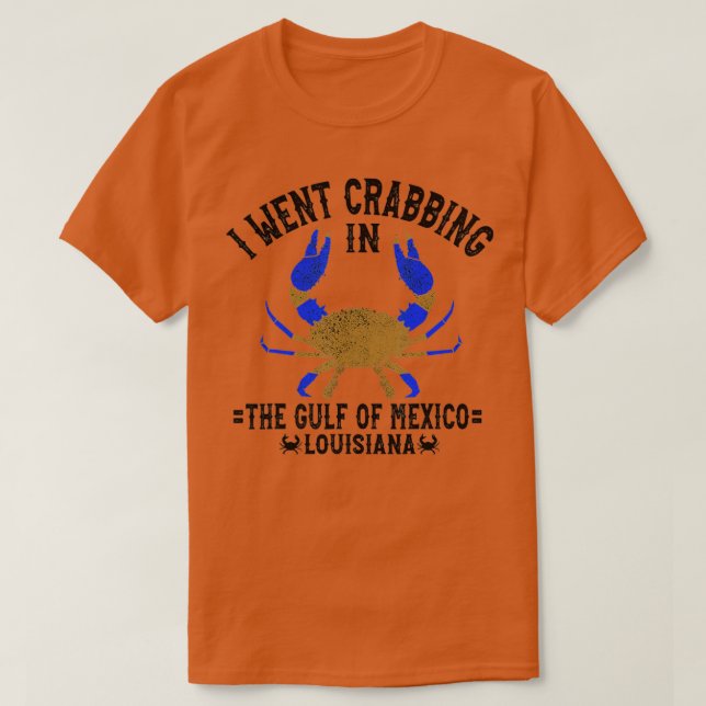 Camiseta Louisiana Blue Crabbing Gulf of Mexico Louisiana C (Frente do Design)