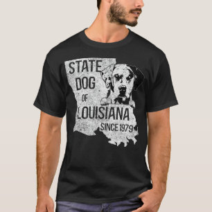 Camiseta Louisiana Catahoula Leopard Dog US State Dog Fan L