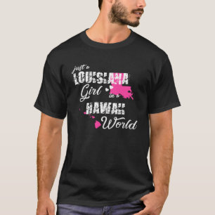 Camiseta Louisiana é uma garota da Louisiana no Havaí