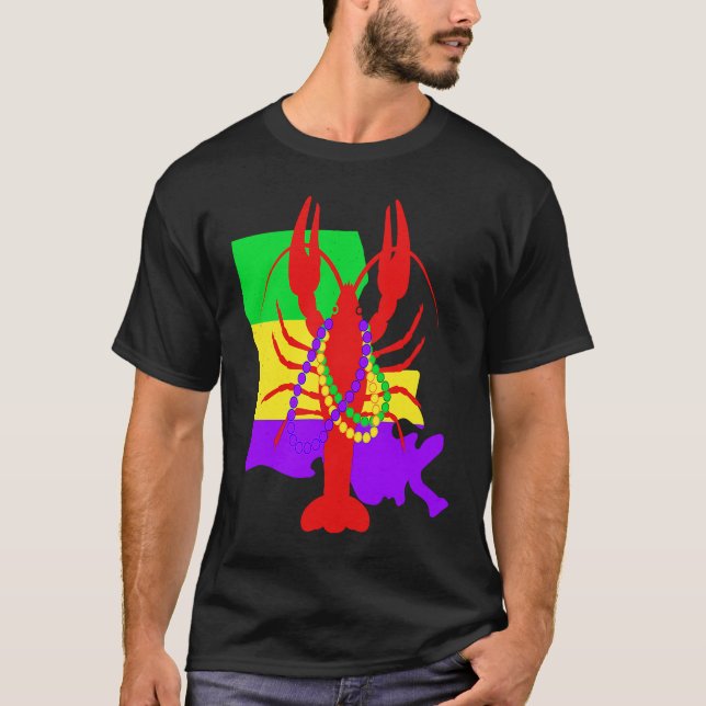 Camiseta Louisiana Est 1812 Crawfish New Orleans Mardi Gras (Frente)