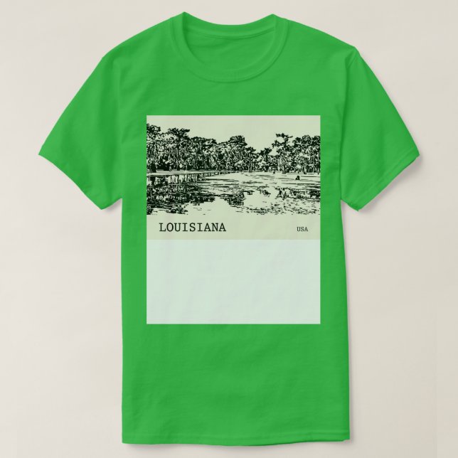 Camiseta Louisiana EUA TShirt - 1 (Frente do Design)