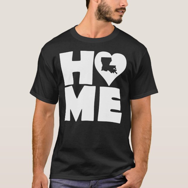 Camiseta Louisiana Home Heart State (Frente)