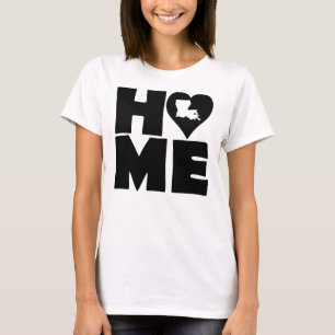 Camiseta Louisiana Home Heart State Tees