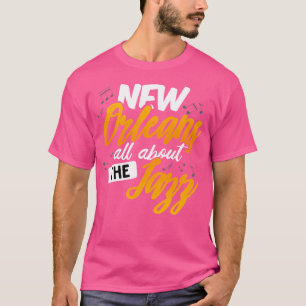 Camiseta Louisiana Nova Orleans Sobre O Jazz Dizendo Mu