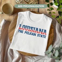 Camiseta Louisiana Patriótica O Estado do Pelicano Personal