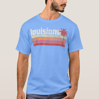 Camiseta Louisiana Vintage Retro 70s 80s Gift Beach Palm T