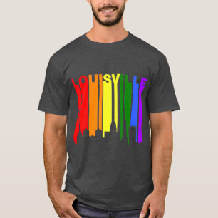 Camiseta Louisville Kentucky LGBQ Orgulho gay Rainbow