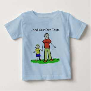 Camiseta Loura-Camiseta pai & Me Little Boy (Dois Lados)