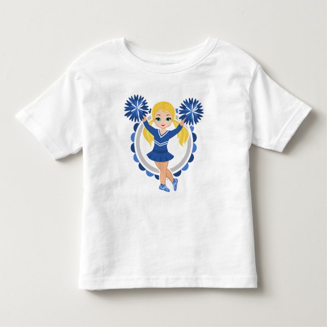 Camiseta Loura Cheerleader Azul - Alegre (Frente)