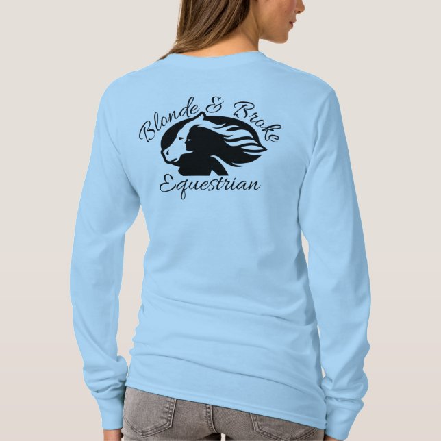 Camiseta Loura e quebrada - Logotipo preto (frontal/traseir (Verso)