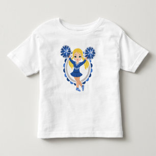 Camiseta Louro azul do cheerleader - elogio bonito