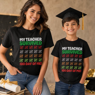 Camiseta Lousa Multicolor 100 Dias de Escola Crianças & Te