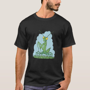 Camiseta Louva-a-deus inseto com poderosas pernas dianteira