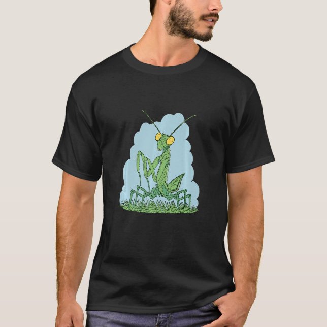 Camiseta Louva-a-deus inseto com poderosas pernas dianteira (Frente)
