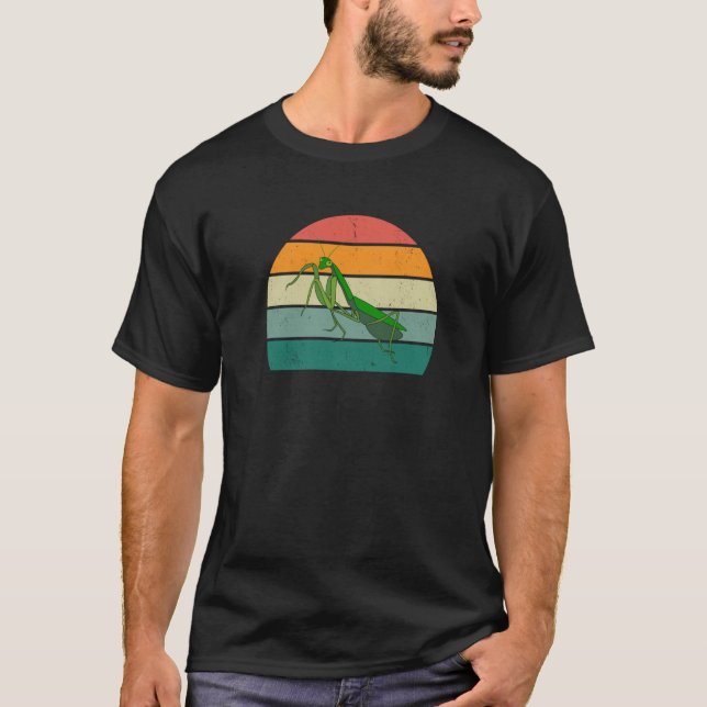 Camiseta Louva-a-deus inseto verde Terrário parque zoológic (Frente)