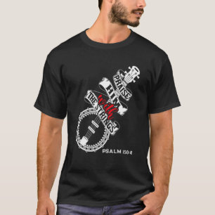 Camiseta Louvado Com Cordas De Violão Cristão Psalm 150