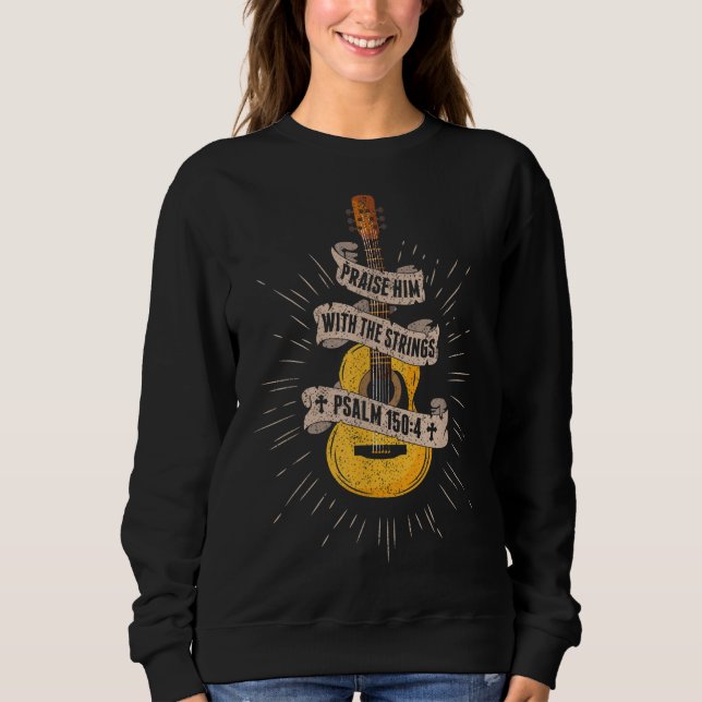Camiseta Louve-O Com As Cordas Da Violão Acústica De Jesus (Frente)