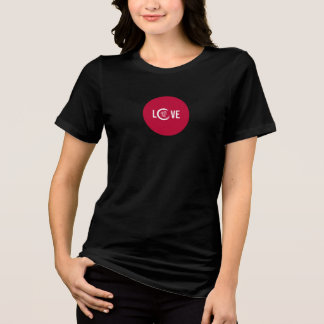 Camiseta LOVE 愛 Desenho Mínimo Sol Vermelho Japonês