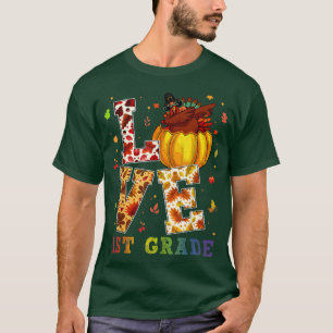 Camiseta Love 1rua Grade Happy Fall Autumn para Professores