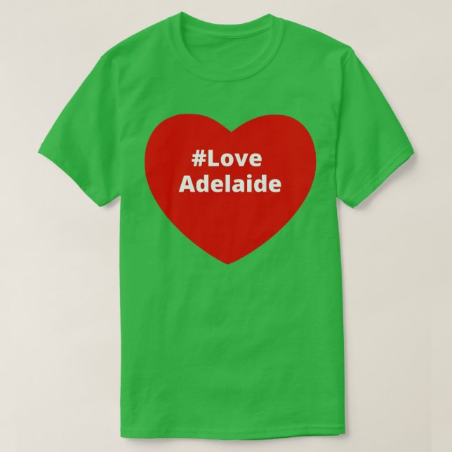 Camiseta Love Adelaide Hashtag Heart (Frente do Design)