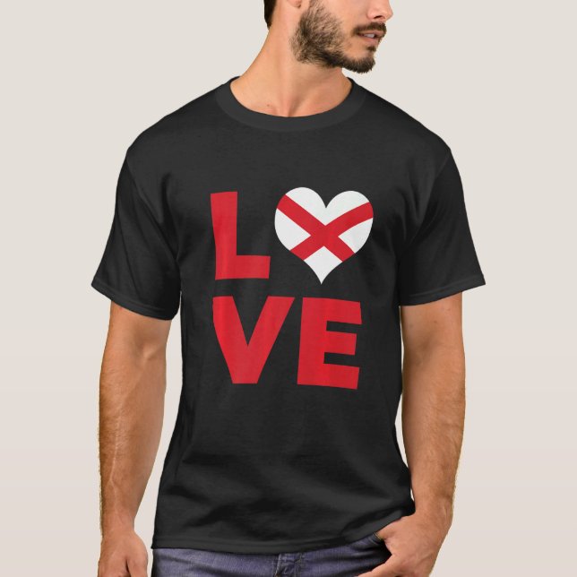 Camiseta Love Alabama State Flag (Frente)