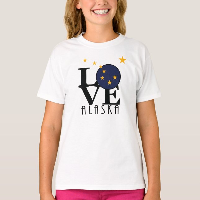 Camiseta LOVE Alaska (impressão frontal) (Frente)