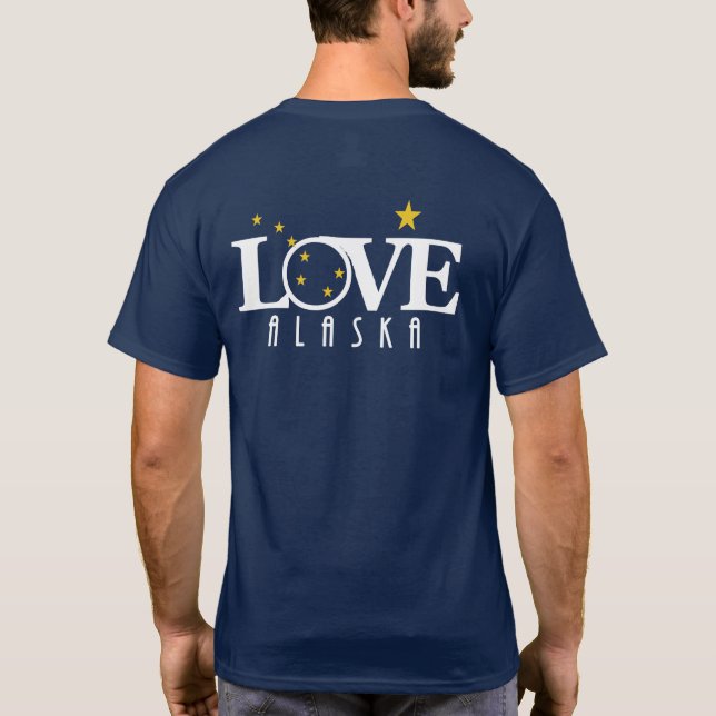 Camiseta LOVE Alaska (impressão traseira) (Verso)