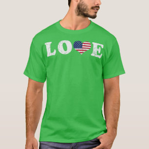 Camiseta Love America Flag USA United States Patri