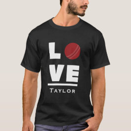 Camiseta Love And Live Cricket Sports Fan Custom Name