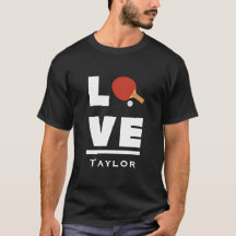 Love And Live Table Tennis Sports Fan Custom Name