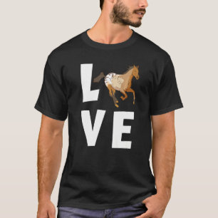 Camiseta LOVE Appaloosa Cavalo Amante Divertido Premium