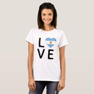 Camiseta Love - Argentina Flag