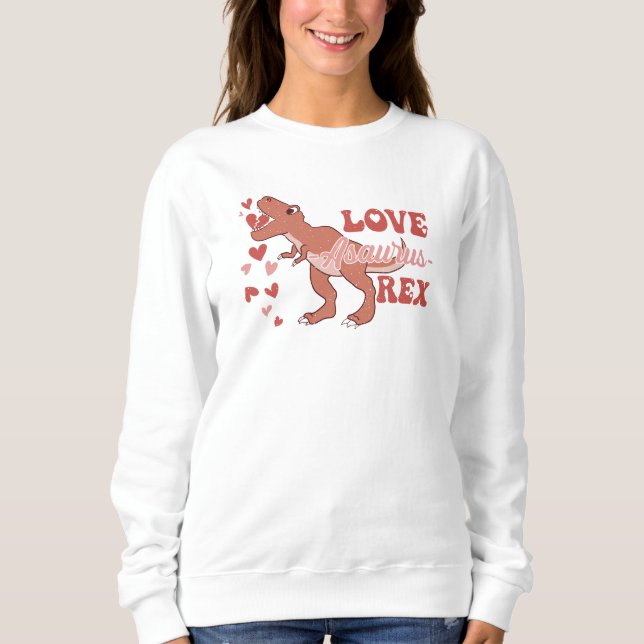 Camiseta Love Asaurus Rex-Dinossaur-T Rex Funny (Frente)