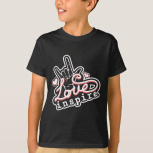 Camiseta Love Asl Ily Hand Sign Language Daf Consciência