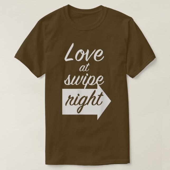 Camiseta Love At Swipe RightSocial Media Online Dating 3693 (Frente do Design)