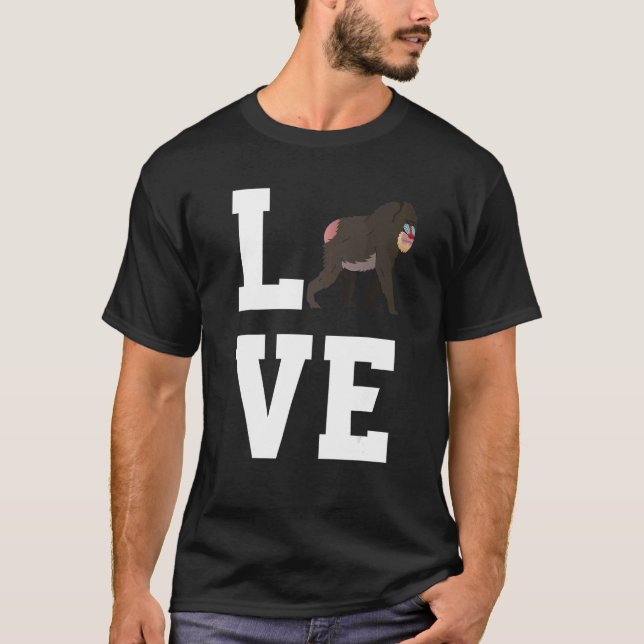 Camiseta Love Baboon Apparel Monkey  Ape (Frente)