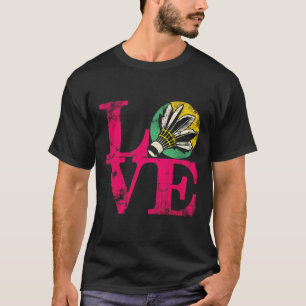 Camiseta Love Badminton - Vintage Colorors Badminton Shuttl