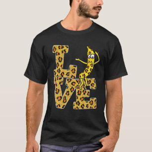 Camiseta Love Banana Leopard Engraçado Fruta