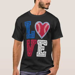 Camiseta Love Baseball Pitcher Catcher Runner Hearny S